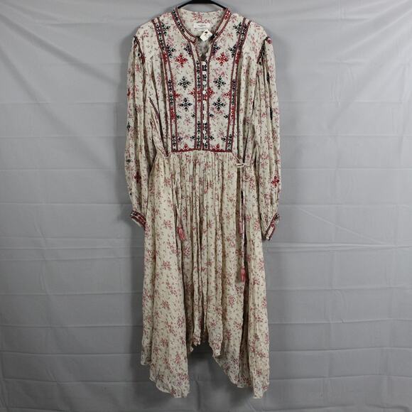 Isabel Marant Floral Midi Dress - Cream and Pink - Picture 5 of 14